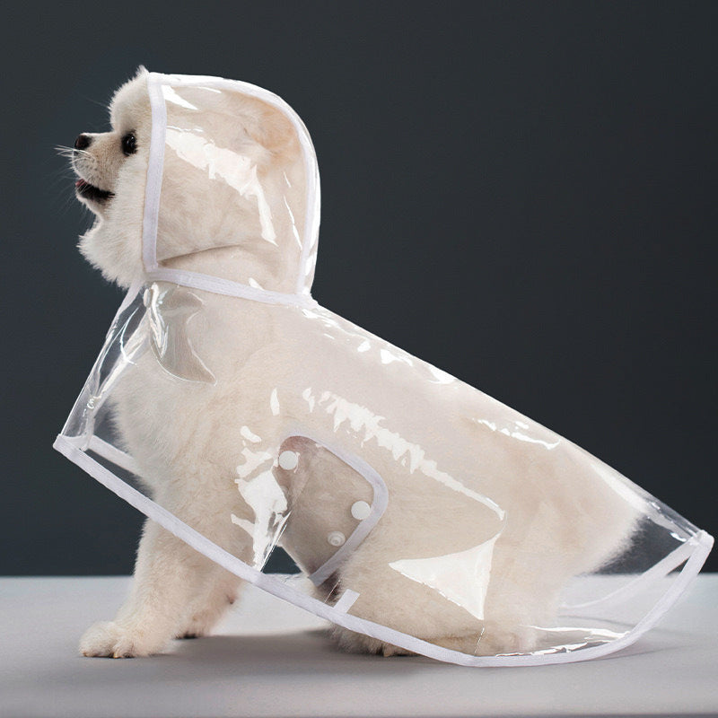 Waterproof Dog Raincoat - Lightweight Hooded Rain Jacket for Wet Weather Walks