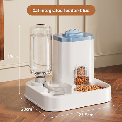 2-in-1 Automatic Feeder & Water Bowl - Convenient Mealtime Solution for Cats & Dogs