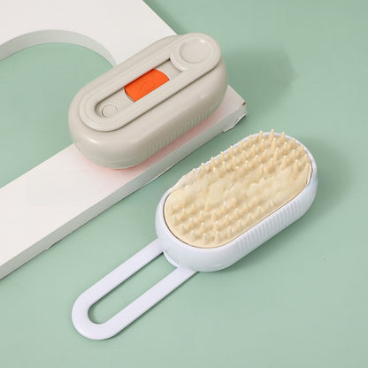 PawFresh Steam Pet Grooming Comb — Bath-Free Hair Removal Brush for Dogs & Cats