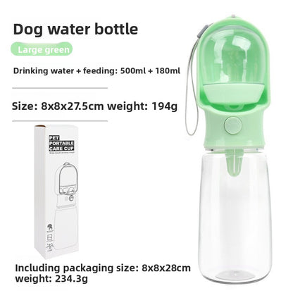 Portable Pet Water Bottle - Leakproof Outdoor Drinking Dispenser for Dogs & Cats