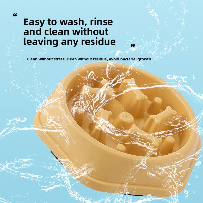Slow Feeder Dog Bowl - Anti-Choke Food Dish for Healthier Eating