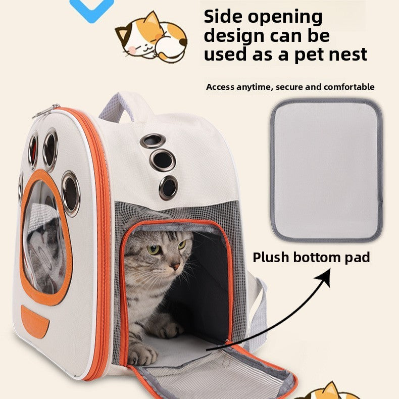 Foldable Pet Travel Bag - Comfortable & Ventilated Carrier for Cats