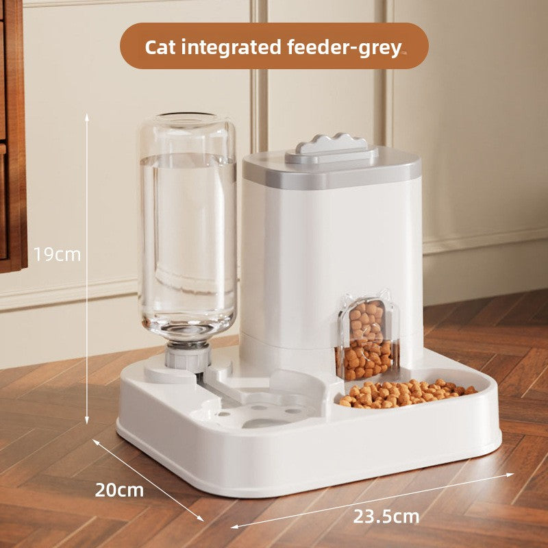 2-in-1 Automatic Feeder & Water Bowl - Convenient Mealtime Solution for Cats & Dogs