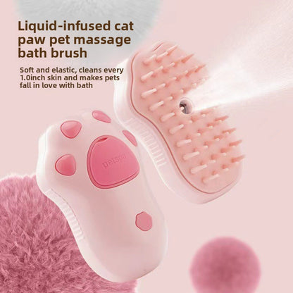 PawFresh Steam Pet Grooming Comb — Bath-Free Hair Removal Brush for Dogs & Cats