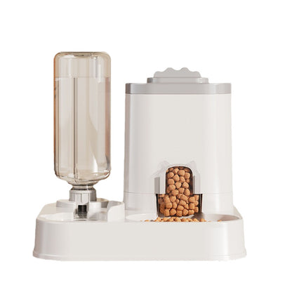 2-in-1 Automatic Feeder & Water Bowl - Convenient Mealtime Solution for Cats & Dogs