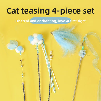 Interactive Feather Cat Toy - Fun Chase & Play Teaser for Cats