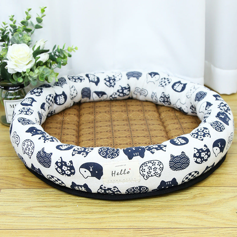 Breathable Pet Mat - Cooling Summer Bed for Cats & Small Pets