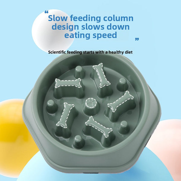 Slow Feeder Dog Bowl - Anti-Choke Food Dish for Healthier Eating
