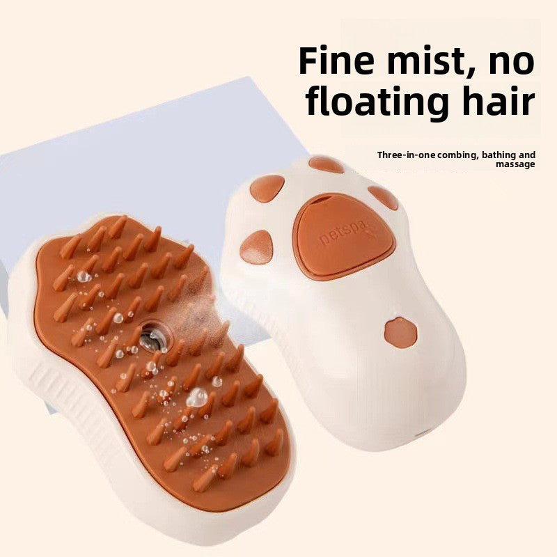 PawFresh Steam Pet Grooming Comb — Bath-Free Hair Removal Brush for Dogs & Cats