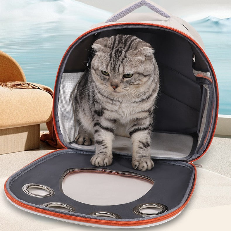 Foldable Pet Travel Bag - Comfortable & Ventilated Carrier for Cats