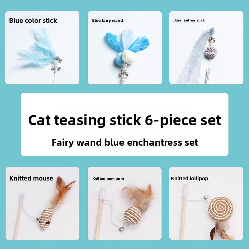 Interactive Feather Cat Toy - Fun Chase & Play Teaser for Cats