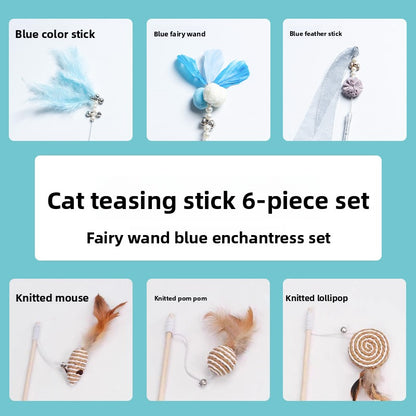 Interactive Feather Cat Toy - Fun Chase & Play Teaser for Cats