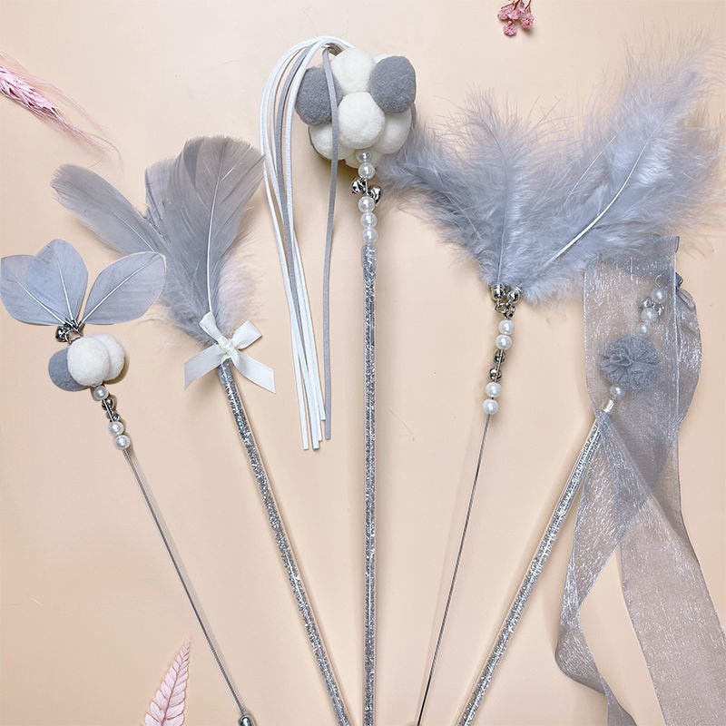 Interactive Feather Cat Toy - Fun Chase & Play Teaser for Cats