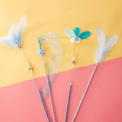 Interactive Feather Cat Toy - Fun Chase & Play Teaser for Cats