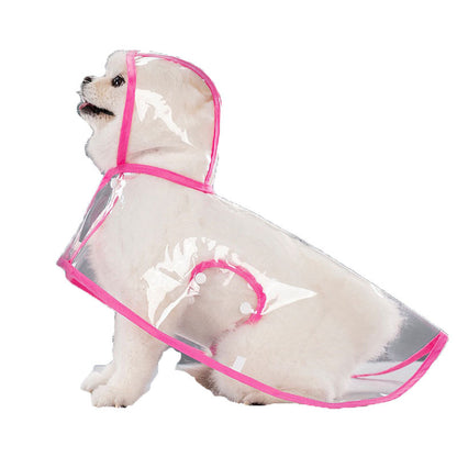 Waterproof Dog Raincoat - Lightweight Hooded Rain Jacket for Wet Weather Walks