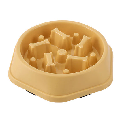 Slow Feeder Dog Bowl - Anti-Choke Food Dish for Healthier Eating