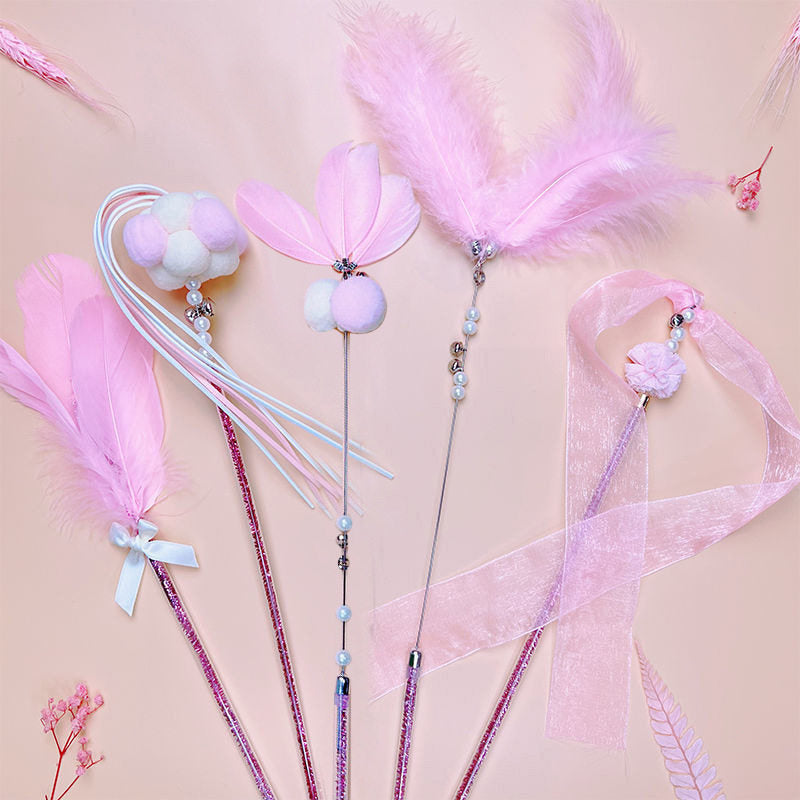 Interactive Feather Cat Toy - Fun Chase & Play Teaser for Cats