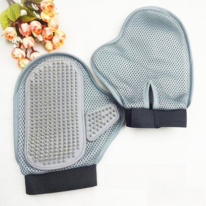 Pet Bathing Gloves - Gentle Grooming Massage Brush for Dogs