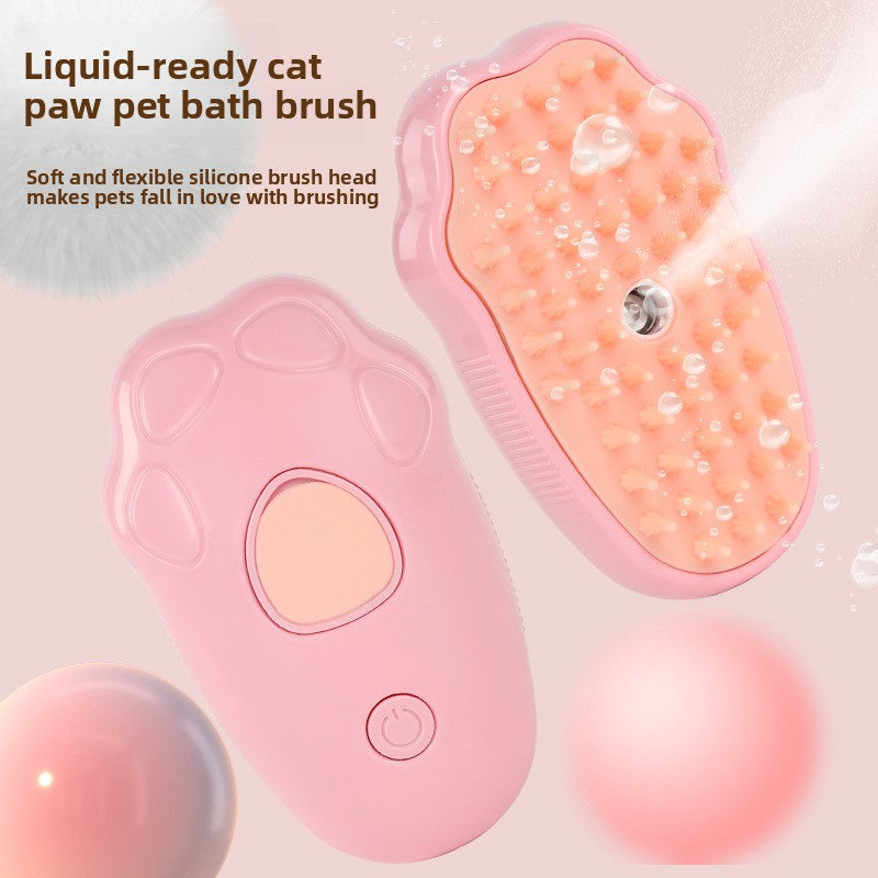 PawFresh Steam Pet Grooming Comb — Bath-Free Hair Removal Brush for Dogs & Cats
