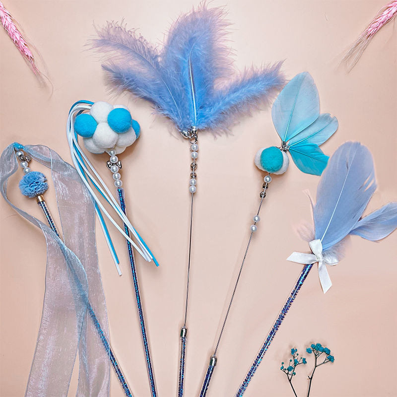 Interactive Feather Cat Toy - Fun Chase & Play Teaser for Cats