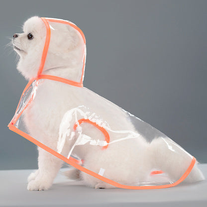 Waterproof Dog Raincoat - Lightweight Hooded Rain Jacket for Wet Weather Walks