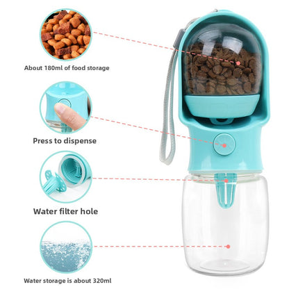Portable Pet Water Bottle - Leakproof Outdoor Drinking Dispenser for Dogs & Cats