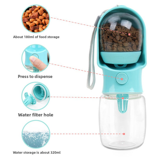 Portable Pet Water Bottle - Leakproof Outdoor Drinking Dispenser for Dogs & Cats