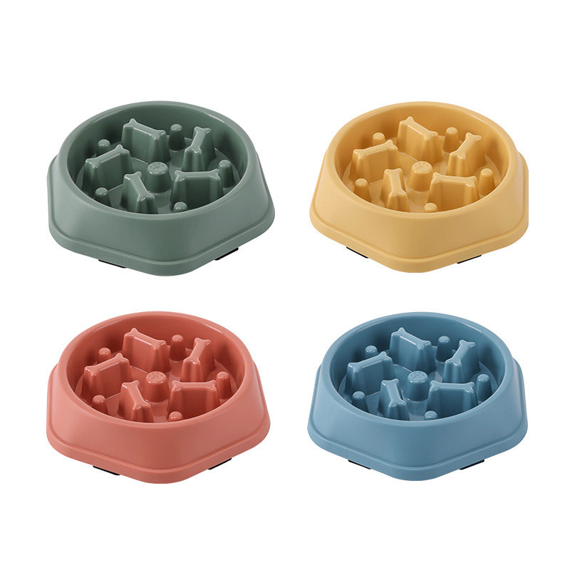Slow Feeder Dog Bowl - Anti-Choke Food Dish for Healthier Eating
