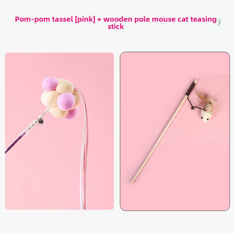 Interactive Feather Cat Toy - Fun Chase & Play Teaser for Cats