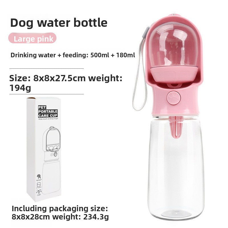 Portable Pet Water Bottle - Leakproof Outdoor Drinking Dispenser for Dogs & Cats