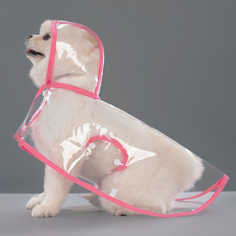 Waterproof Dog Raincoat - Lightweight Hooded Rain Jacket for Wet Weather Walks