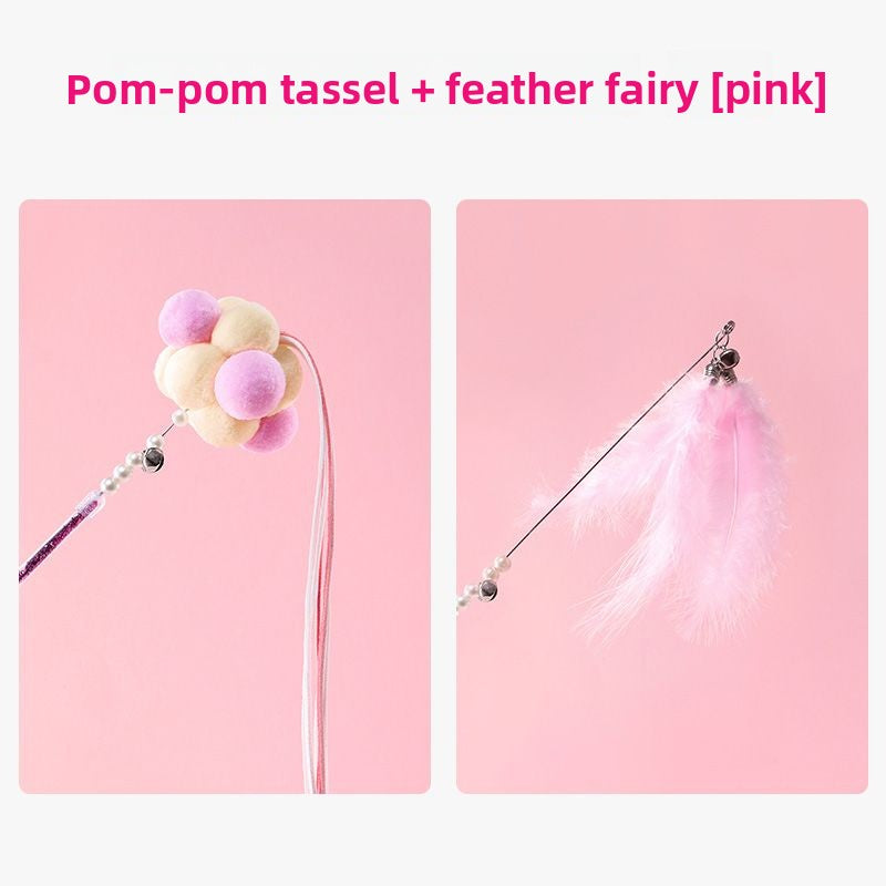 Interactive Feather Cat Toy - Fun Chase & Play Teaser for Cats