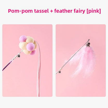 Interactive Feather Cat Toy - Fun Chase & Play Teaser for Cats